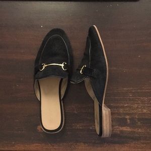 Topshop Black Backless Mule loafer shoes